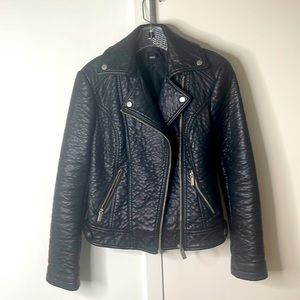 ASOS Black faux leather moto motorcycle jacket